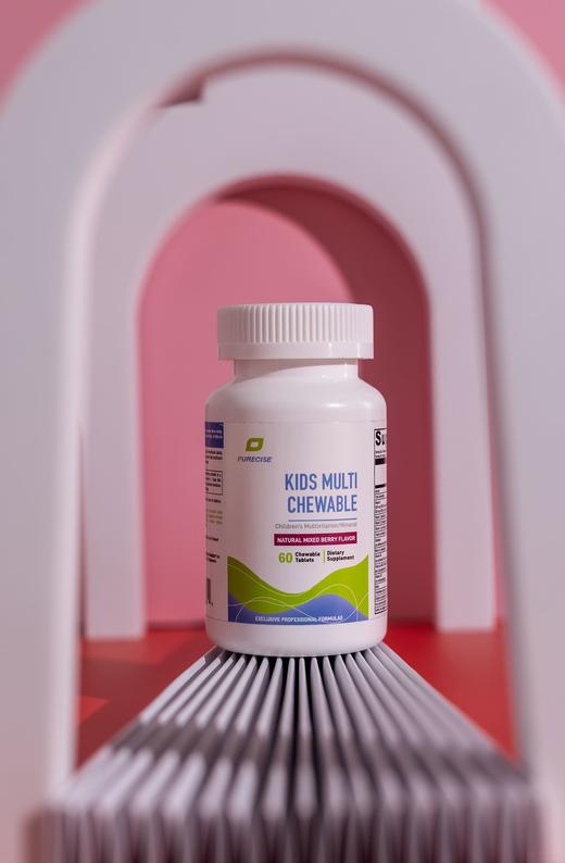 【儿童复合每日维生素+矿物质咀嚼片】Kids Multi 60片儿童喜爱樱桃味 25种微量营养 儿童复合营养 Purecise倍赛思 商品图7