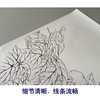 【有步骤】龚雪青工笔画白描底稿圆形小品《轻纱漫天》牡丹图初学者临摹花鸟线稿XQ94 商品缩略图4