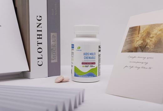 【儿童复合每日维生素+矿物质咀嚼片】Kids Multi 60片儿童喜爱樱桃味 25种微量营养 儿童复合营养 Purecise倍赛思 商品图2