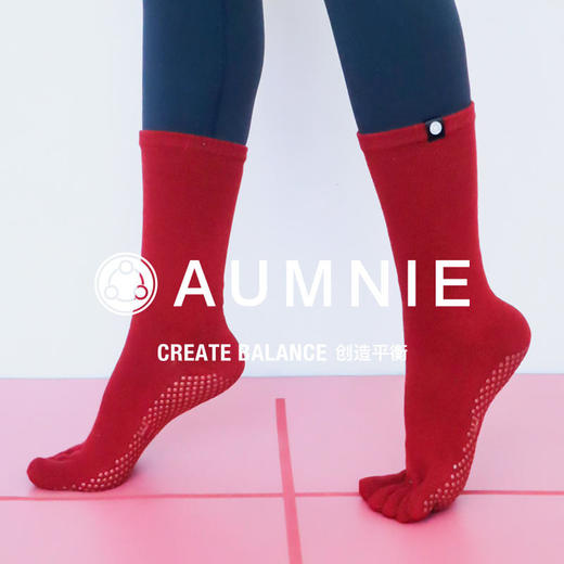 aumnie | 及膝长筒防滑专业普拉提瑜伽袜 KNEE HIGH FULL TOE YOGA SOCKS 商品图5