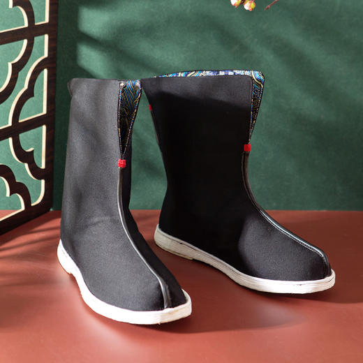 内联升男鞋手工千层底高靴大内联升布靴（海浪款）DN8507 商品图3