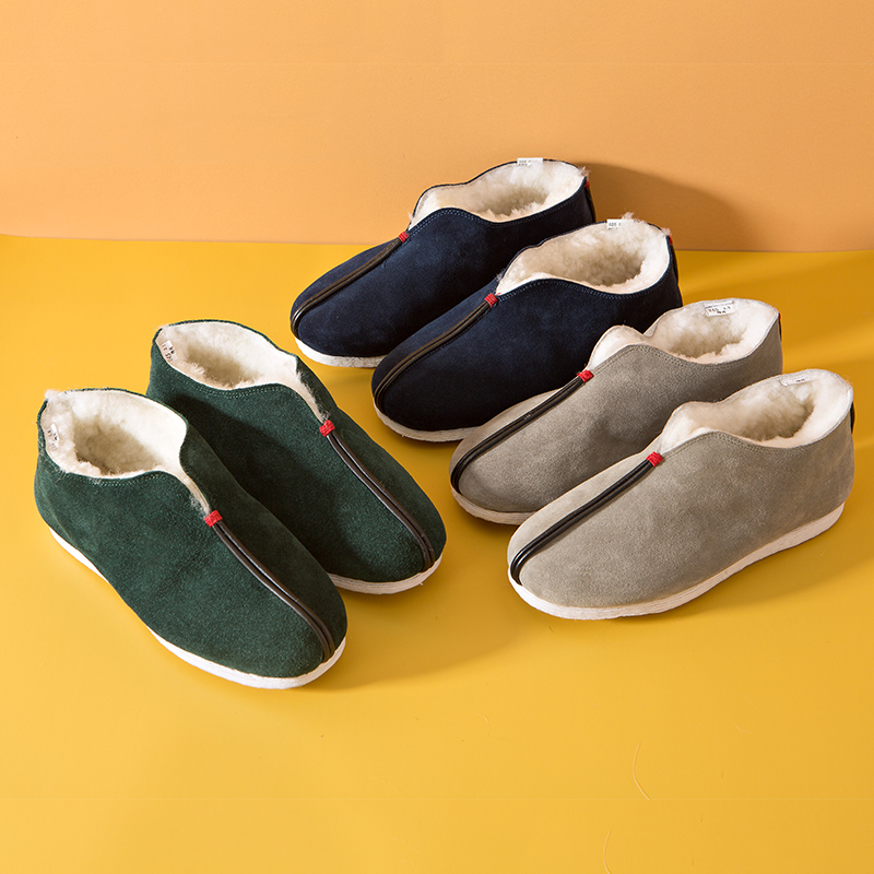 内联升男女同款大内联升反绒皮羊毛安棉布鞋DN8309/DN8406
