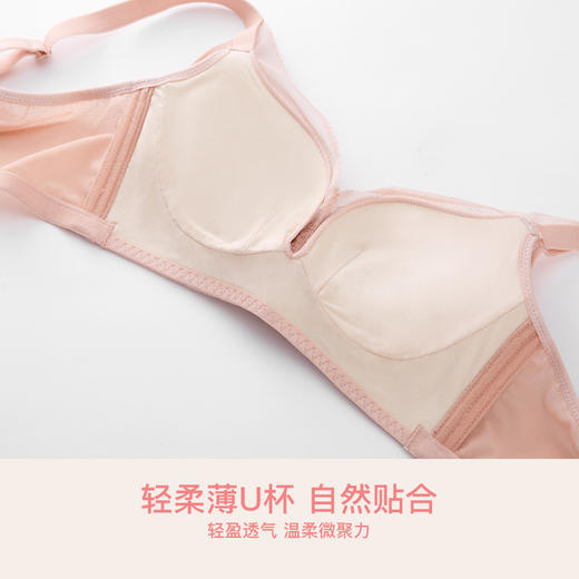 【侧收立体纹三排扣】爱帝女式蕾丝文胸B杯型 商品图3