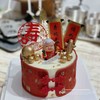 寿星：中国风翻糖蛋糕＋奶油，百福寿星，福寿绵长，手工翻糖制作百福围边可食用，请提前48小时以上预订 商品缩略图1