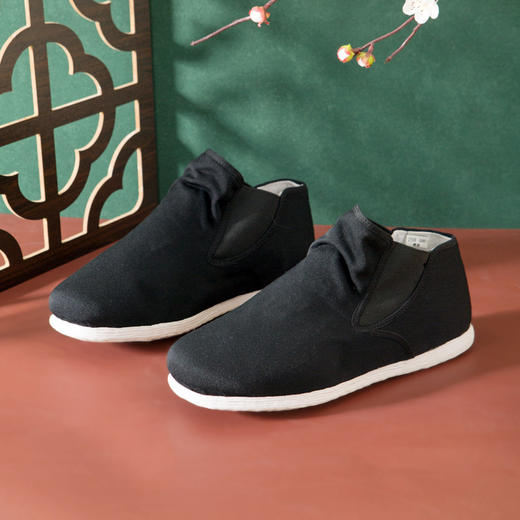 内联升情侣款男女同款手工单鞋千层底大内联升松紧缩口单靴DN8128/DN8616 商品图4