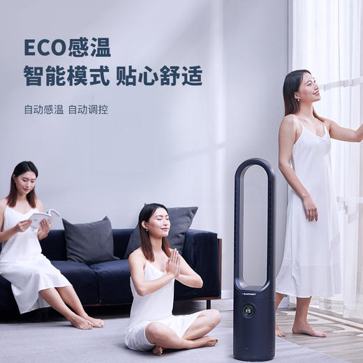 德国蓝宝智能家用循环塔扇净化无叶扇落地式电风扇感温送风远距送风 商品图4