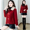 YWE-Q2160新款时尚优雅气质翻领长袖短款加厚保暖毛呢外套 商品缩略图3