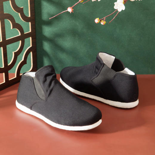 内联升情侣款男女同款手工单鞋千层底大内联升松紧缩口单靴DN8128/DN8616 商品图0