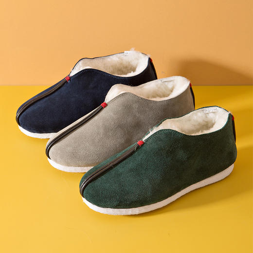内联升男女同款大内联升反绒皮羊毛安棉布鞋DN8309/DN8406 商品图1