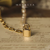 Manreya玛芮雅“锁梦”巴洛克珍珠拼接小金锁时尚小众设计感项链 商品缩略图2