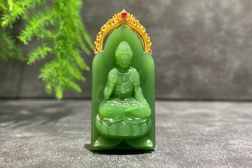 【御珠宫坊】金镶碧玉观音吊坠 商品图6