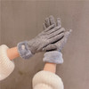 【优雅加绒保暖手套】秋冬可触屏保暖加绒五指手套 时尚设计感户外保暖 商品缩略图3