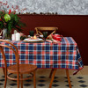 英式红蓝格纹桌布法式复古餐桌布 商品缩略图0