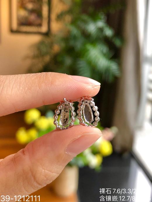 39-1212111，玻璃木那阳艳绿福豆耳钉，8999 商品图7