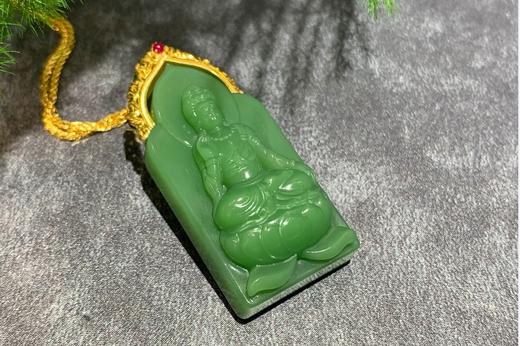 【御珠宫坊】金镶碧玉观音吊坠 商品图5