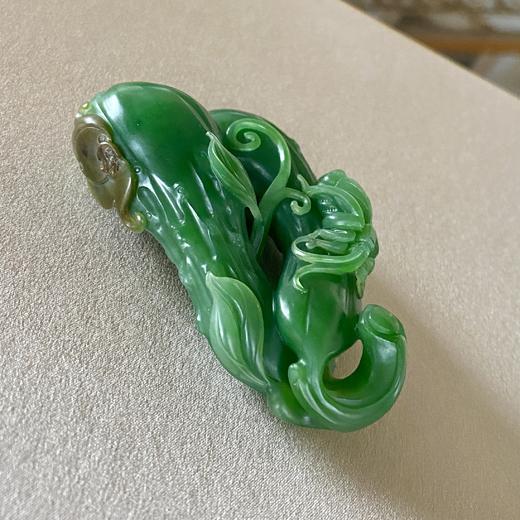 和田玉（碧玉）挂件--瓜瓞绵绵80.15g 商品图5