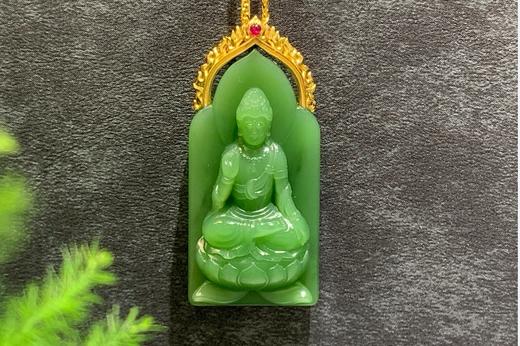 【御珠宫坊】金镶碧玉观音吊坠 商品图4