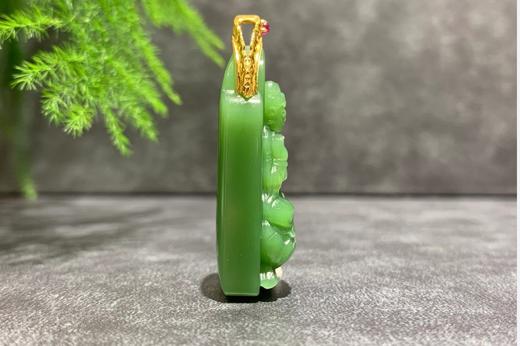 【御珠宫坊】金镶碧玉观音吊坠 商品图2