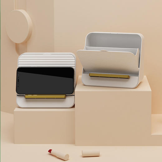 【轻奢口红收纳】分格大容量口红盒收纳置物架  桌面防尘化妆品收纳盒 商品图1