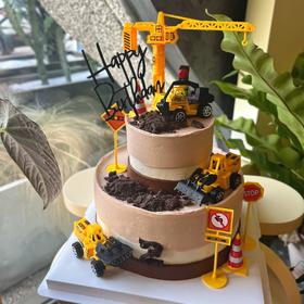 挖掘机哪家强 · 儿童奶油蛋糕