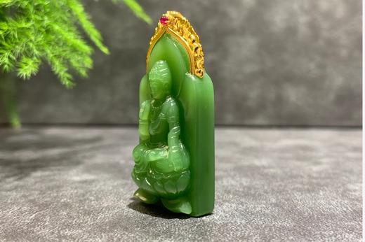 【御珠宫坊】金镶碧玉观音吊坠 商品图3