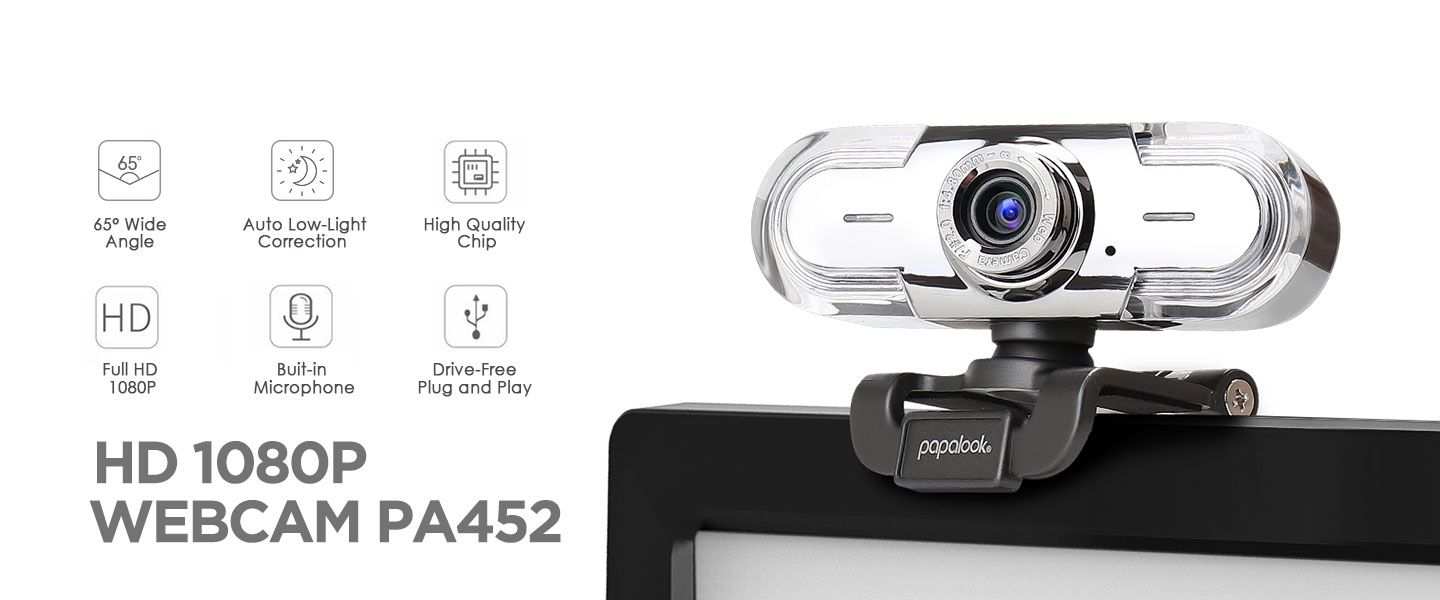 Papalook webcam 1080p online pa452