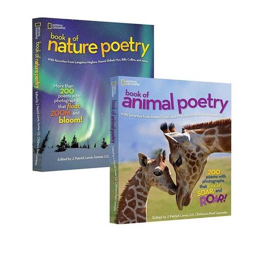 【宝莉爹书单·5-100岁】美国国家地理 自然诗集动物摄影集画册 2册合售 National Geographic Book of Nature Poetry/Animal Poetry 精装书 商品图0
