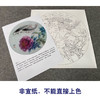 【有步骤、大彩图】郑玲玲工笔画白描底稿圆形小品《烟雨情深》牡丹鲤鱼初学者临摹花鸟线稿ZL24 商品缩略图2