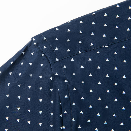 【纯棉】罗蒙男式长袖衬衫春秋季商务休闲碎花衬衣男 商品图10