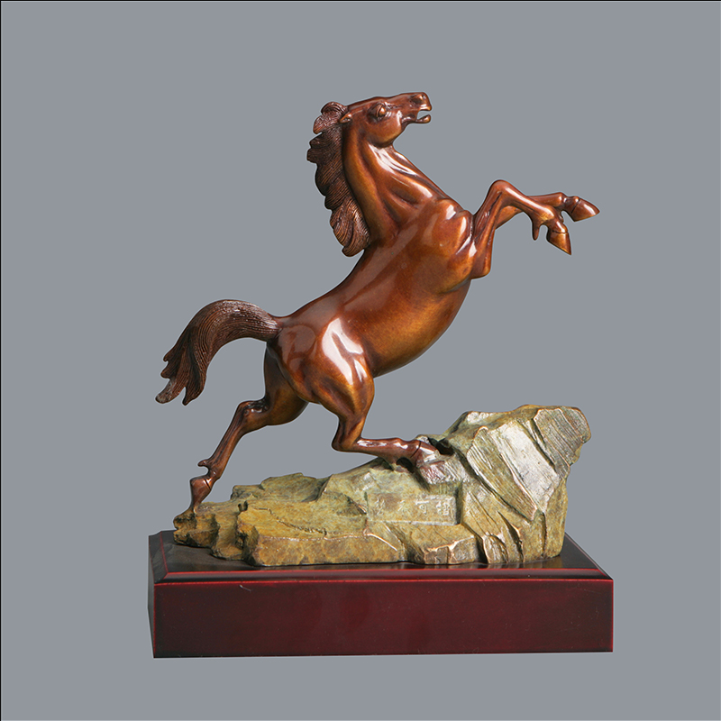 宇达青铜摆件 十二生肖马《势不可挡》创意装饰 家居工艺摆件  高17cm