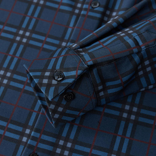 【加绒加厚】罗蒙男装保暖衬衫男士商务休闲百搭爸爸装格纹衬衣男 商品图7