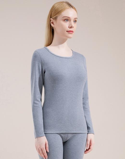 三针高品质发热纤维彩纱双面拉绒圆领女内衣6881 商品图1