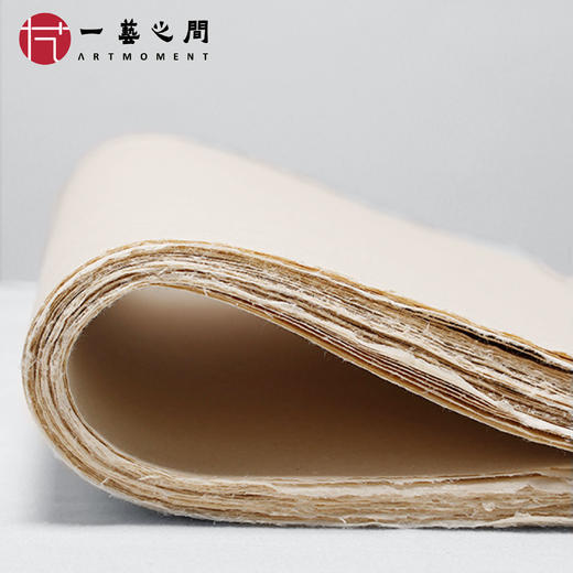 明清汉唐高级仿古纸 50张/包 方形小品&四尺对开尺寸 半生熟皮纸（楮皮宣纸）国画书法日常出小作品适用 手工“毛边纸”【一艺之间 老师推荐】 商品图0