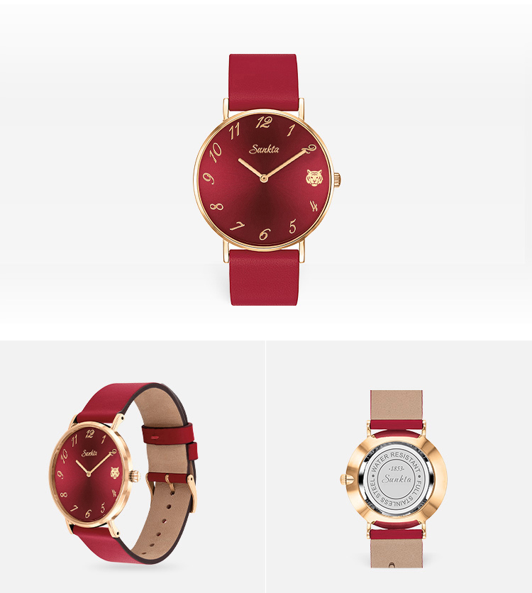买赠手镯和项链「虎年限定手表」sunkta桑达2022年国潮鸿运石英女表