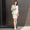 白色职业套装女秋冬职业装套裙美容院酒店前台接待工作服 商品缩略图2