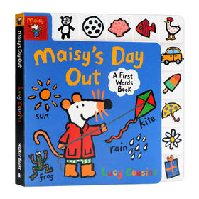 小鼠波波的yi天 英文原版 Maisy's Day Out A First Words Book 进口单词书 廖彩杏书单