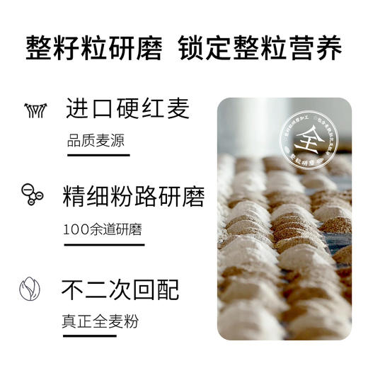 新良大师系列全麦高筋粉1kg*2 全麦高筋面粉面包包子馒头小麦面粉 商品图2