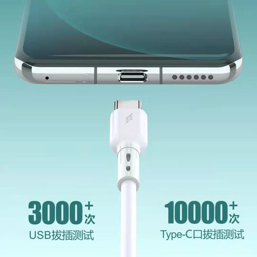 1.5米长防冻硅胶快充数据线6A数据线适用于OPPO  VIVO 华为数据线 商品图2