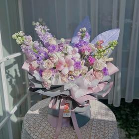 《紫色梦境》高级大飞燕郁金香花紫色系束