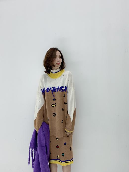 时尚豹纹羊绒半裙 商品图1