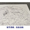【有步骤、大彩图】郑玲玲工笔画白描底稿圆形小品《牡丹蝴蝶图》初学者临摹花鸟线稿ZL11 商品缩略图4