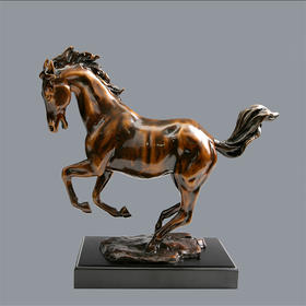 宇达创意摆件 十二生肖马《白驹过隙》白铜 创意装饰 家居工艺摆件  高40cm