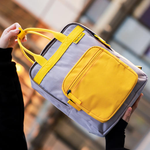 美团黄系列双肩背包-灰色 商品图1