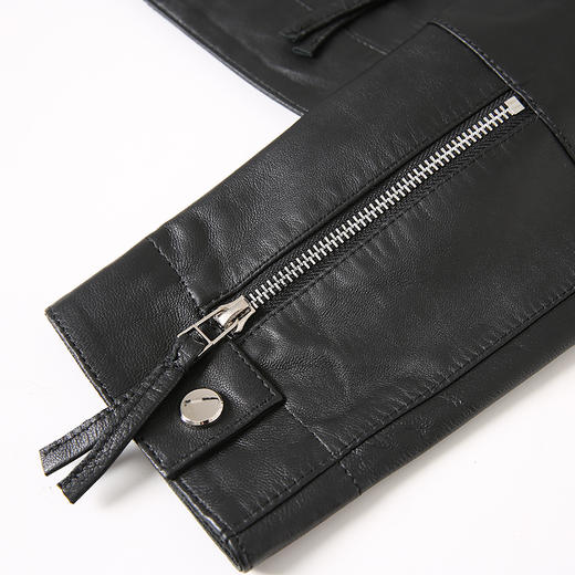 VIMAGE纬漫纪机车短外套女冬季新款时尚帅气中性修身显瘦皮衣V1693207 商品图3