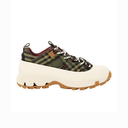 BURBERRY 博柏利 格纹棉质 Arthur 运动鞋 军绿小格子 男士休闲鞋 格子 8043099 A1372 商品图0