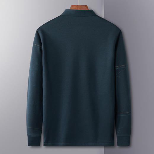 【加绒加厚】罗蒙秋冬衬衫男保暖防风时尚印花通勤百搭休闲套头衬衣男 商品图5