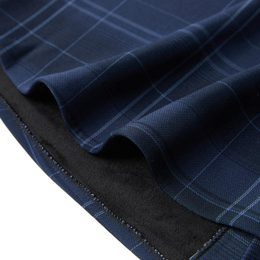 【加绒加厚】罗蒙秋冬保暖衬衫男士正装商务通勤格纹爸爸装衬衣男 商品图6