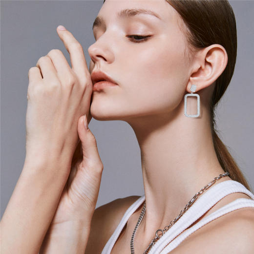 ARSIS 丨 叛逆链条系列 方框耳钉 商品图2