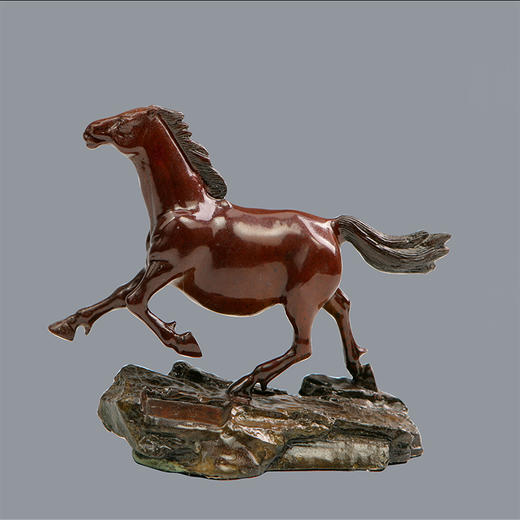 宇达青铜摆件 十二生肖马《一马当先》创意装饰 家居工艺摆件  高14cm 商品图0