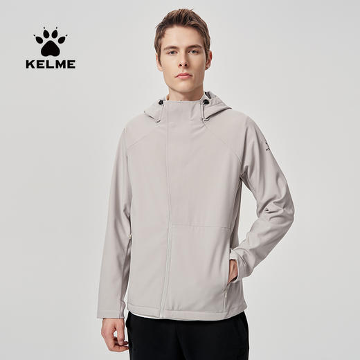 卡尔美梭织外套风衣男士冬季新款防风连帽加绒运动夹克 商品图1